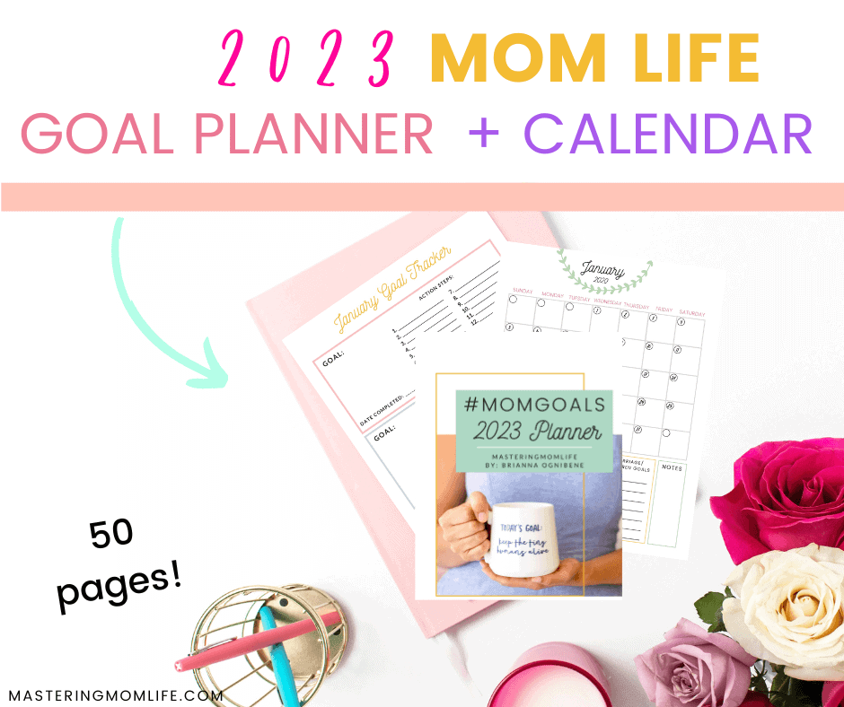 2023 Mom Goal planner and calendar- 50 pages of organization