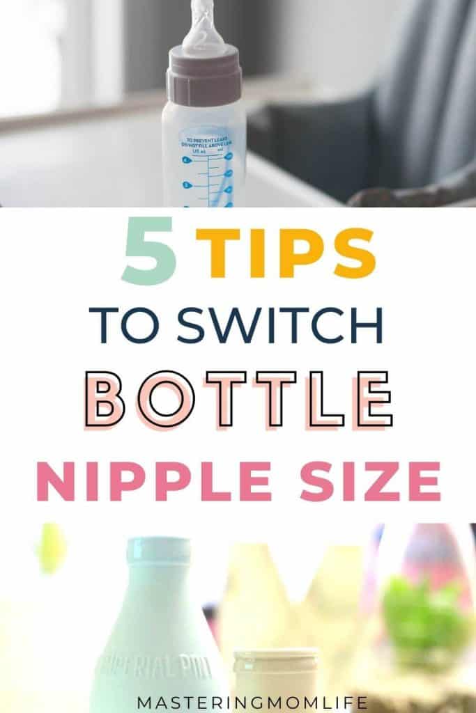 5 tips to switch baby bottle nipple size