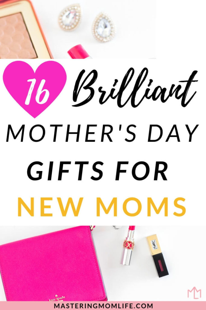 16 brilliant mother's day gifts for new moms. Picture with lipstick, purse, and eyeshadow.
