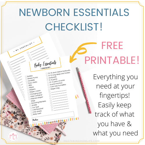 Newborn essentials checklist free printable