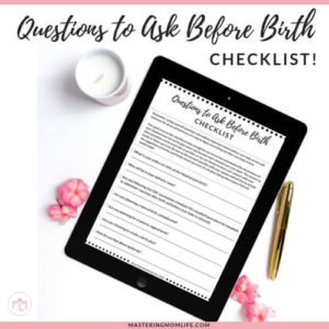 Questions to Ask Before Birth Checklist