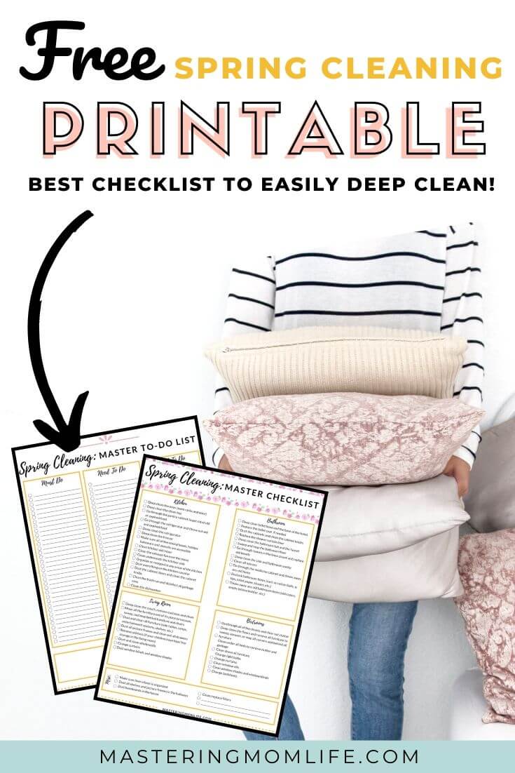 The Best Free Spring Cleaning Checklist | Perfect For Busy Moms
